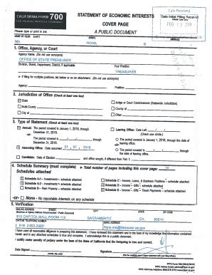 Fillable Online Form Cover Page Fppc Ca Gov Fax Email Print