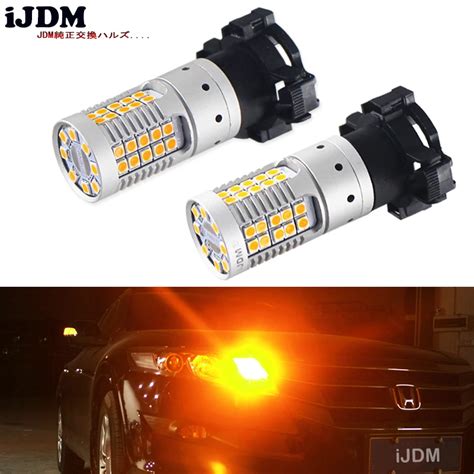 IJDM No Hyper Flash PY24W LED Canbus 12v Car Led Light 3030 SMD Amber