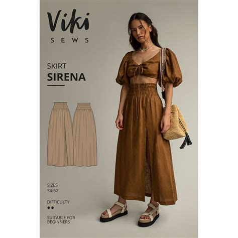 Sirena Skirt Viki Sews Sewing Pattern Size Sew Essential