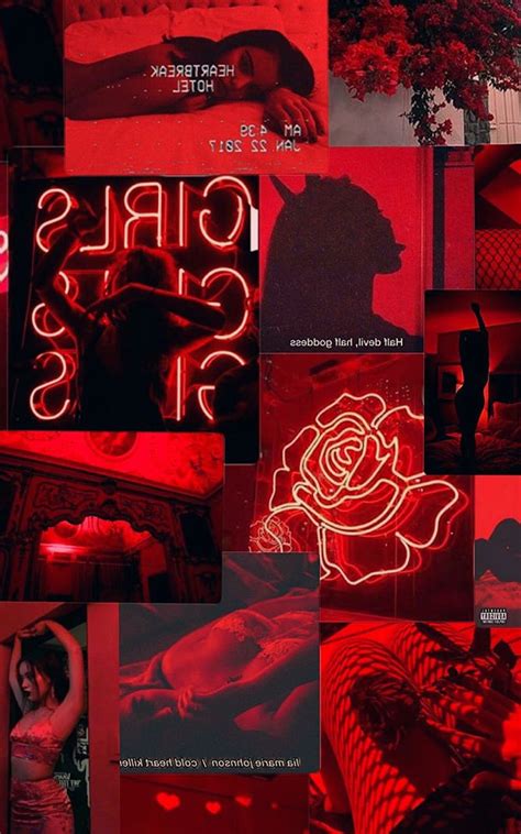 Dark Red Mood Board Aesthetic Collage Dark Red Aesthetic Collage Hd