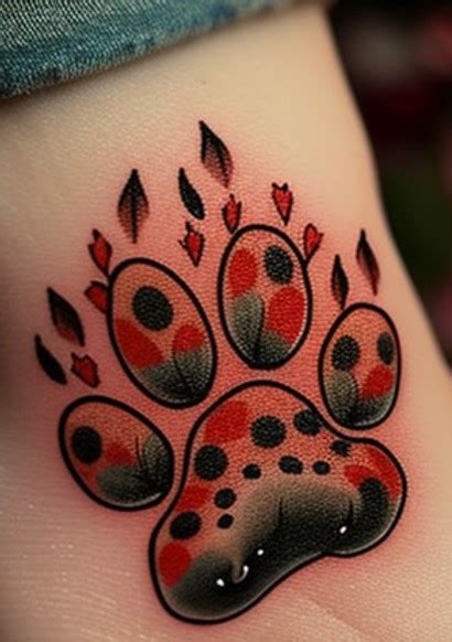 55 Cute Paw Print Tattoo Ideas