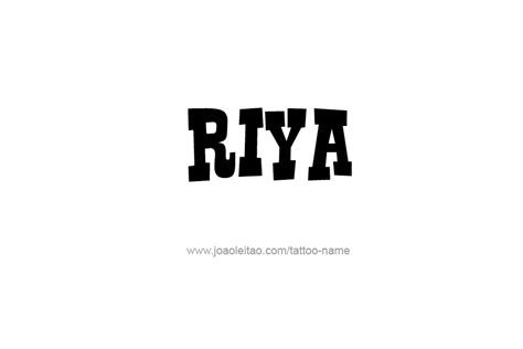 Riya Name Tattoo Designs