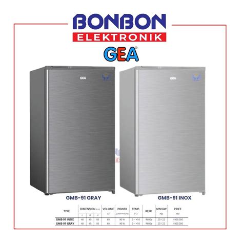 GEA Mini Bar Refrigerator Kulkas Gea 1 Pintu GMB 91 GMB 91 89 L