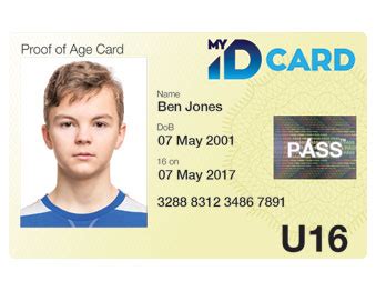 My Id Card Official Uk Pass Proof Of Age Photo Id Card