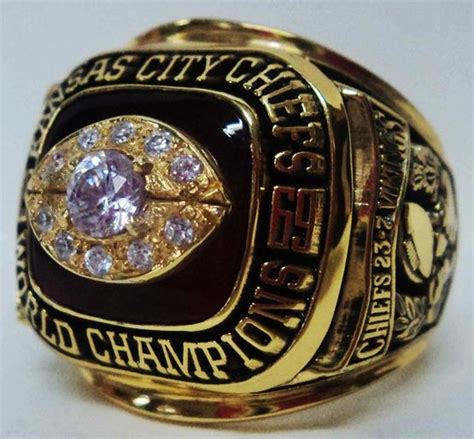 1969 Kansas City Chiefs NFL Super Bowl Championship Replica Rings ...