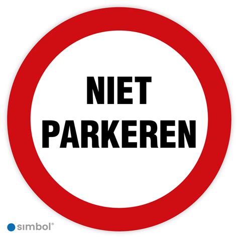 Stickers Niet Parkeren Verboden Te Parkeren Simbol Nl