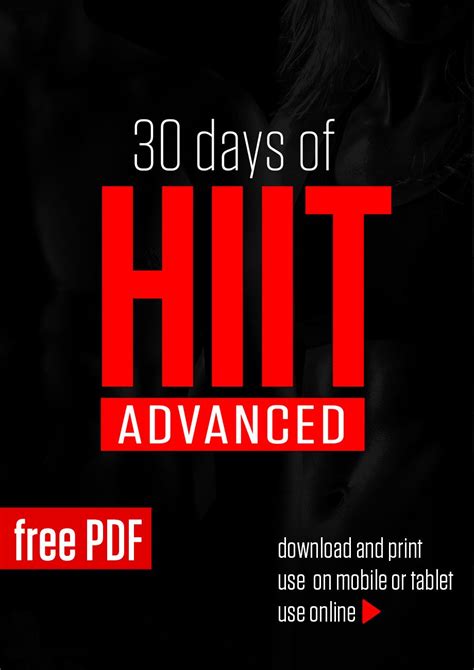 30 Days Of Hiit Advanced 30 Days Of Hiit High Intensity Interval