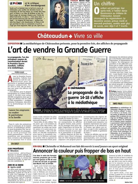 Calam O Ch Teaudun Revue De Presse