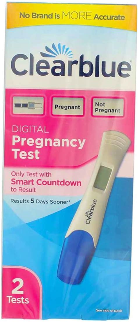 Clearblue Digital Pregnancy Test With Smart Countdown 2 Tests Pack Of 2 2 Count Pack Of 1