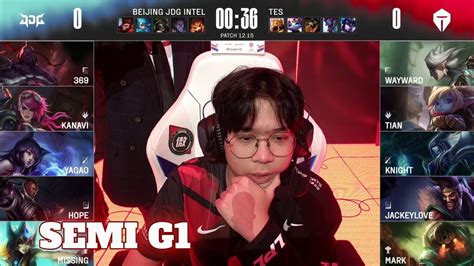 Jdg Vs Tes Game 1 Semi Finals Playoffs Lpl Summer 2022 Jd Gaming