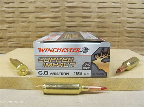 20 Round Box 6 8 Western 162 Grain Copper Extreme Point Winchester Lead Free Projectile Ammo