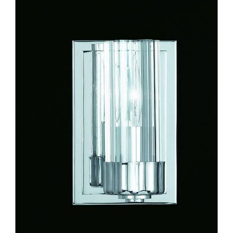 Illumine 1 Light Wall Sconce Chrome Finish Clear Fluted Glass The Home Depot Canada