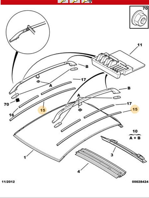 Citroen C Right Hand Roof Trim Molding Genuine Citroen Parts