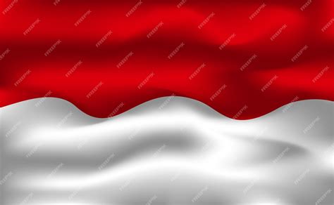 Premium Vector Indonesia Flag Wave Vector Template Design