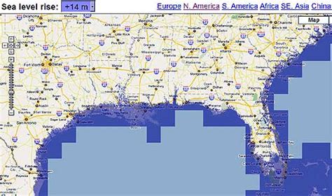 Sea Level Map Of Louisiana United States Map