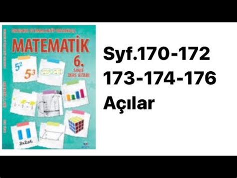 6 SINIF KOZA MATEMATİK DERS KİTABI S 170 172 173 174 176 KOMŞU TÜMLER