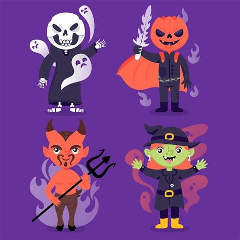 Halloween Scary Characters Vectors & Illustrations for Free Download