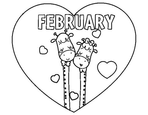 February Coloring Page