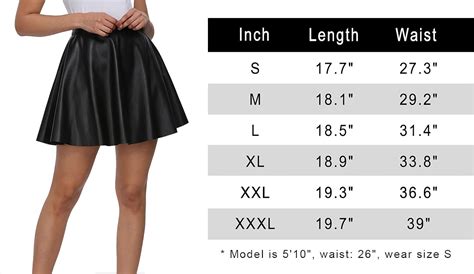 Fahsyee Leather Skater Skirt Women S Black Pleated Plus Size Mini A