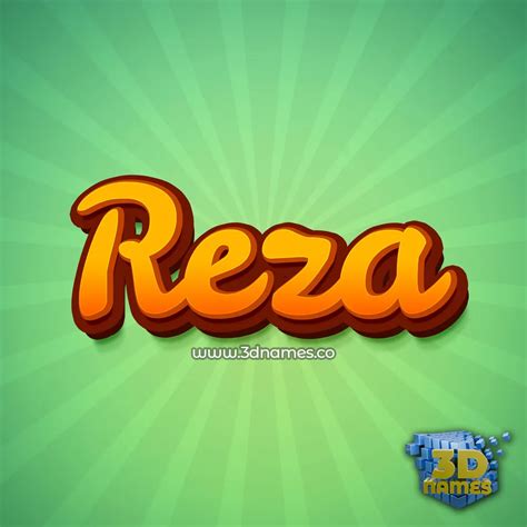 Preview Of Green Rays 3d Name For Reza