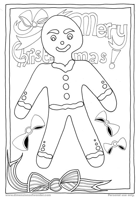 Christmas Gingerbread Man Coloring Pages At GetColorings Free