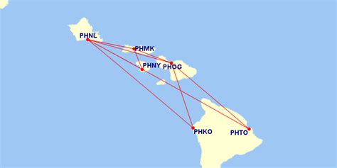 Routes Hawaiian Virtual Airlines