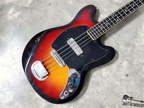 Kent Teisco Mij Short Scale Electric Bass 1960s Sunburst Reverb