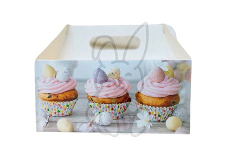 Pudełko na ciasto ciastka 19x14x9 cm Wielkanoc KicCake Sklep Cukierniczy