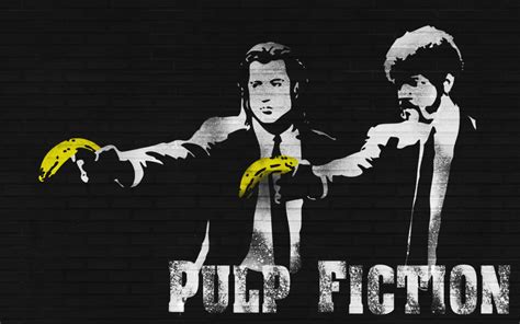 Papel De Parede Pulp Fiction Bananas Filmes Tipografia X