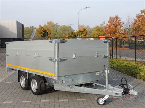 Eduard Plateauwagen Dubbel As Geremd 406x200cm 2700kg Laadvloerhoogte