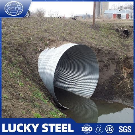 800mm Diameter Galvanized Corrugated Steel Culvert For Drainage Pipe