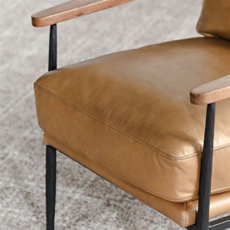 Beda Genuine Leather Armchair Reviews Joss Main