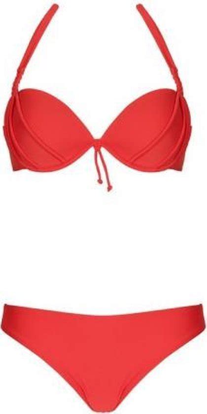 Lingadore Bahama Halterneck Bikini Set Aardbei Rood 38D Bol