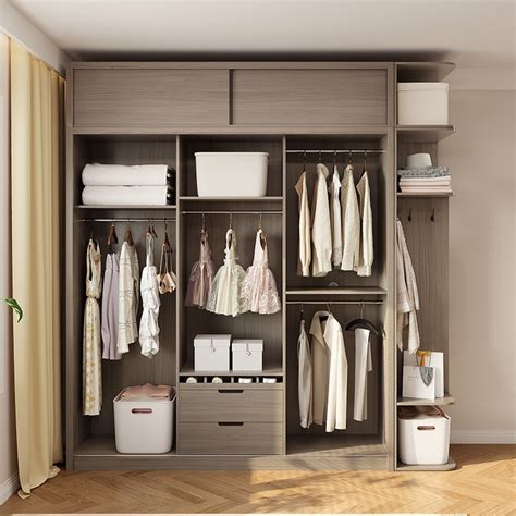 Modern Minimalist Bedroom Wood Clothes Closet Wardrobe China Bedroom