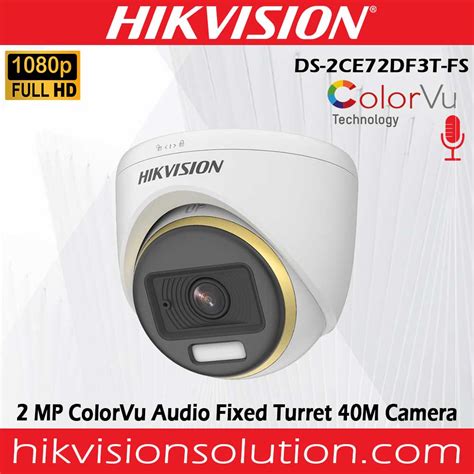 Best Hikvision Ds Ce Df T Fs Mp Colorvu Audio P Dome Camera Sri