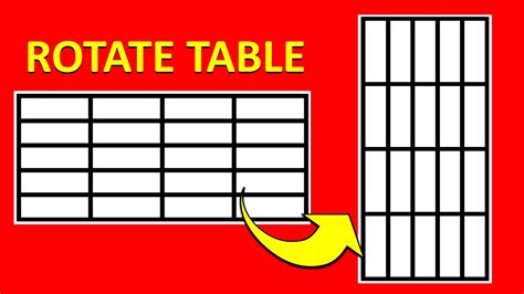 How To Rotate Table In Word From Horizontal To Vertical Youtube