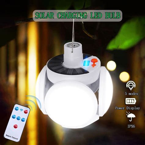 Solar Light Deformable Garage Light Folding Bulb Led Light Football Ufo