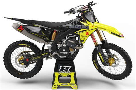 SUZUKI ROOST BLACK YELLOW GREY GRAPHICS KIT Holeshot Graphics