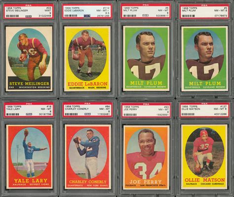 Lot Detail Topps Football Psa Graded Collection Including