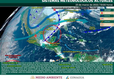 Frente frío 38 llega a Q Roo este jueves con lluvia y heladez