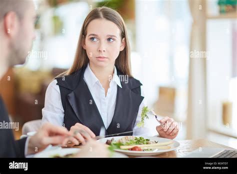 Meeting By Lunch Stock Photo Alamy
