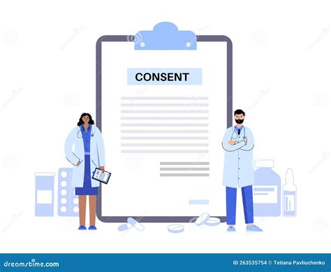 Consent Form Document Vector Illustration Cartoondealer