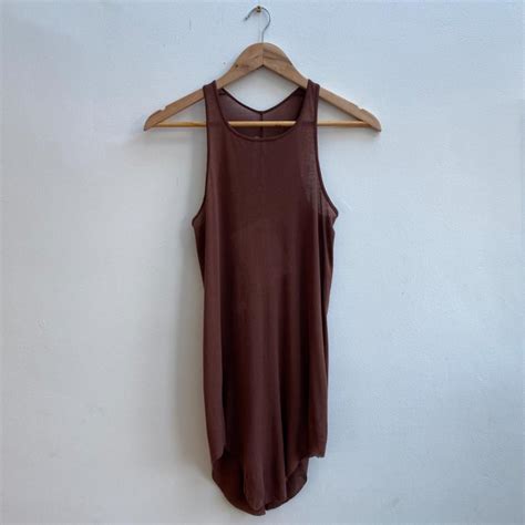 Rick Owens Phlegethon Semi Sheer Tank Depop