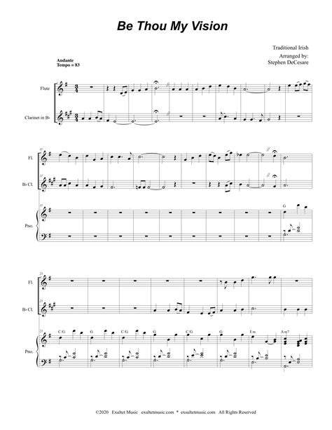 Be Thou My Vision Duet For Flute And Bb Clarinet Arr Stephen