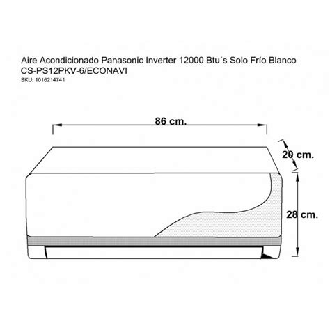 Panasonic Cs Ps Pkv Econavi Aire Acondicionado Inverter B