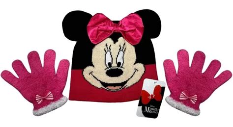 Kit Inverno Infantil Minnie Disney Gorro Touca Luvas