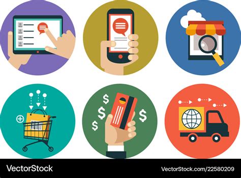 Infographics Background E Commerce Royalty Free Vector Image