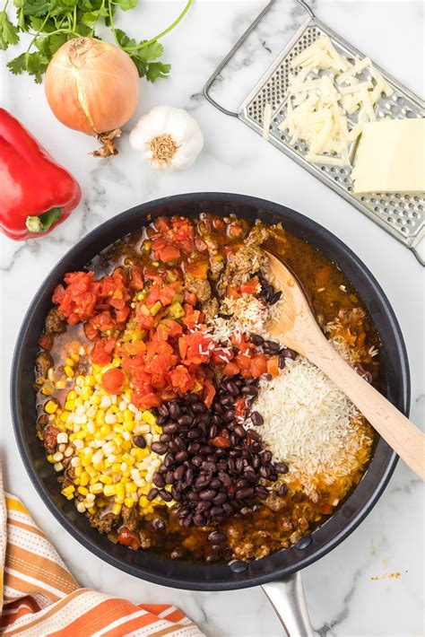 One Pot Cheesy Taco Skillet Cooking Up Memories