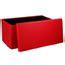 Pouf Pliant Double PVC Atmosphera Rouge Cdiscount Maison