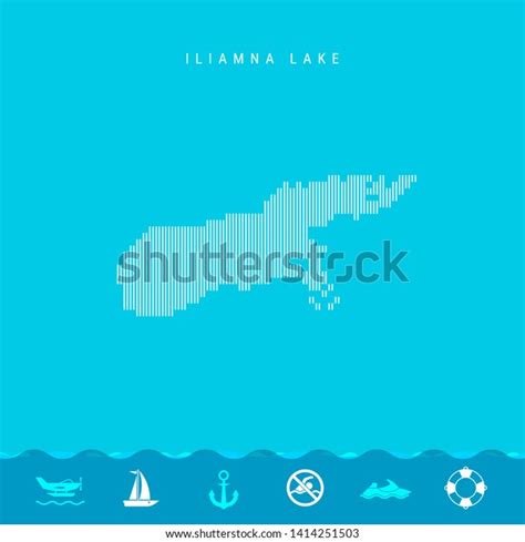 Vector Vertical Lines Pattern Map Iliamna Stock Vector Royalty Free